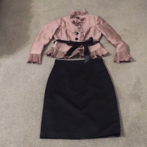 2 piece blouse and skirt